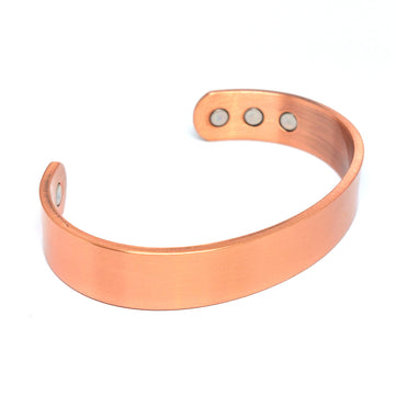 100% Copper Magnetic Bracelet Cuff with 6 Embedded Magnets for Healing Energy, Natural Healing and Spiritual Wellness - Unisex Jewelry
