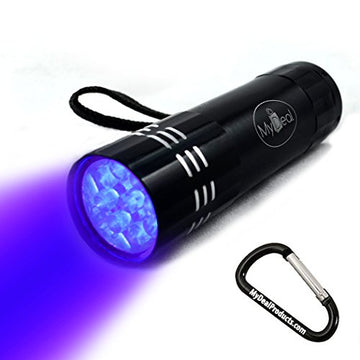 VisiGHOST UV Ultraviolet 9 LED Blacklight Pocket Flashlight WITH BATTERIES for Paranormal Research, Ghost Hunting, Spirits, Entities and More!